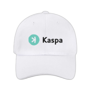 Kaspa Baseball Cap (Logo&Text) – Adjustable Fit, Classic Crypto Style
