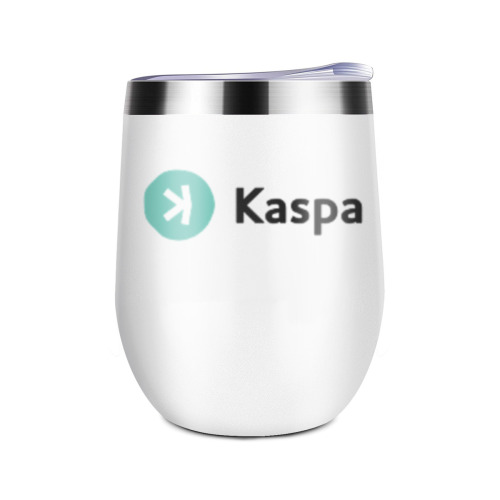 Kaspa Stemless Wine Glass – Elegant Simplicity with a Crypto Twist