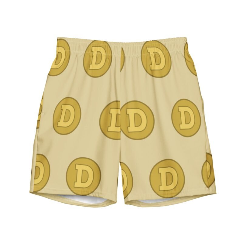 Gold DOGE Short Shorts Swim Trunks