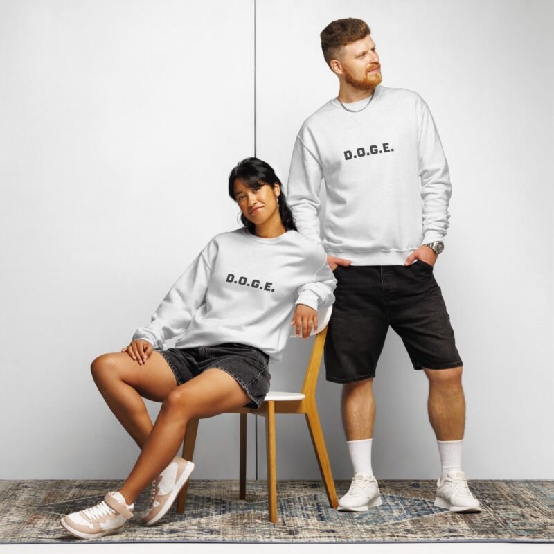D.O.G.E. Crew Neck Sweatshirt | DOGE | Sustainable Dogecoin Merch