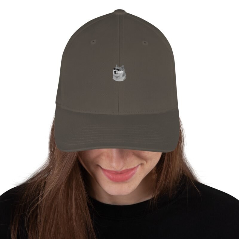 Grey Doge Emblem  Structured Twill Cap