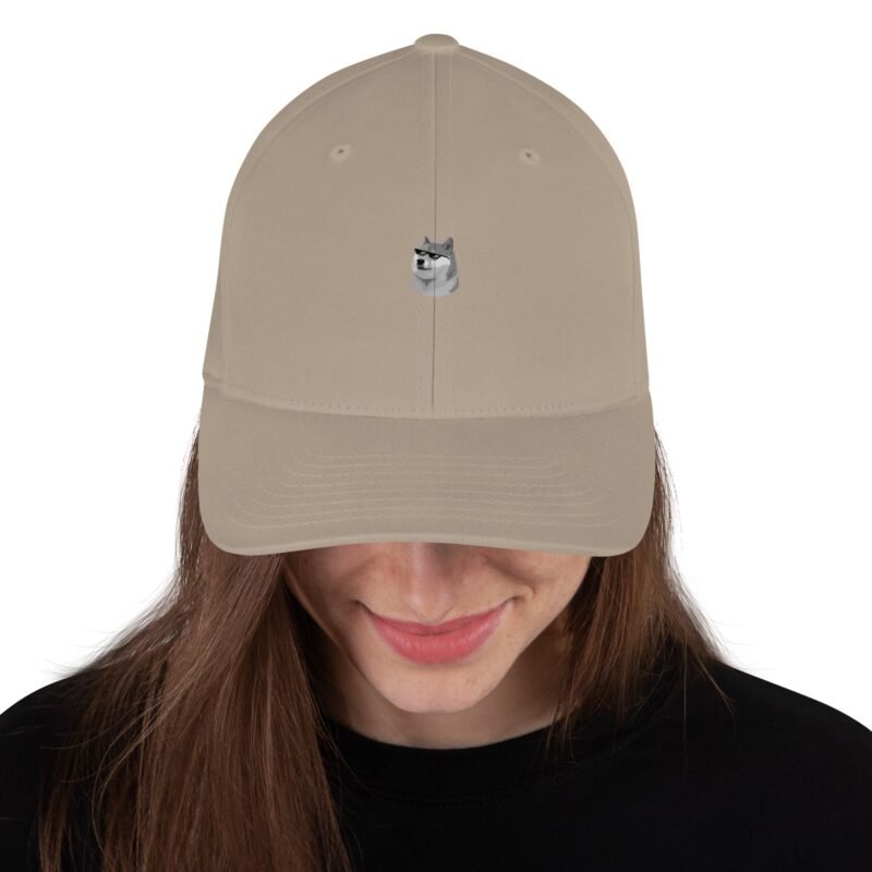 Grey Doge Emblem  Structured Twill Cap