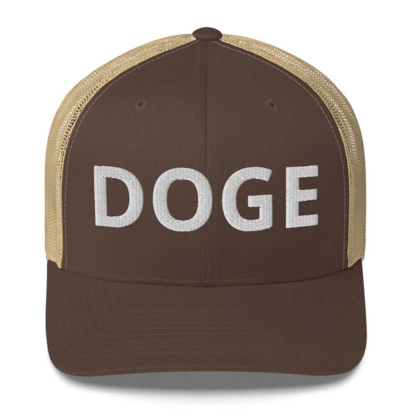 BOLD DOGE Premium Trucker Cap | Embroidered DOGE Hat | Adjustable Mesh Back Snapback