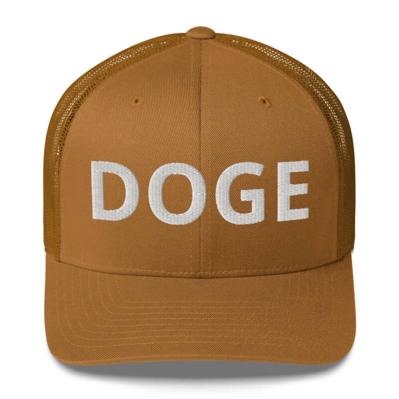 BOLD DOGE Premium Trucker Cap | Embroidered DOGE Hat | Adjustable Mesh Back Snapback