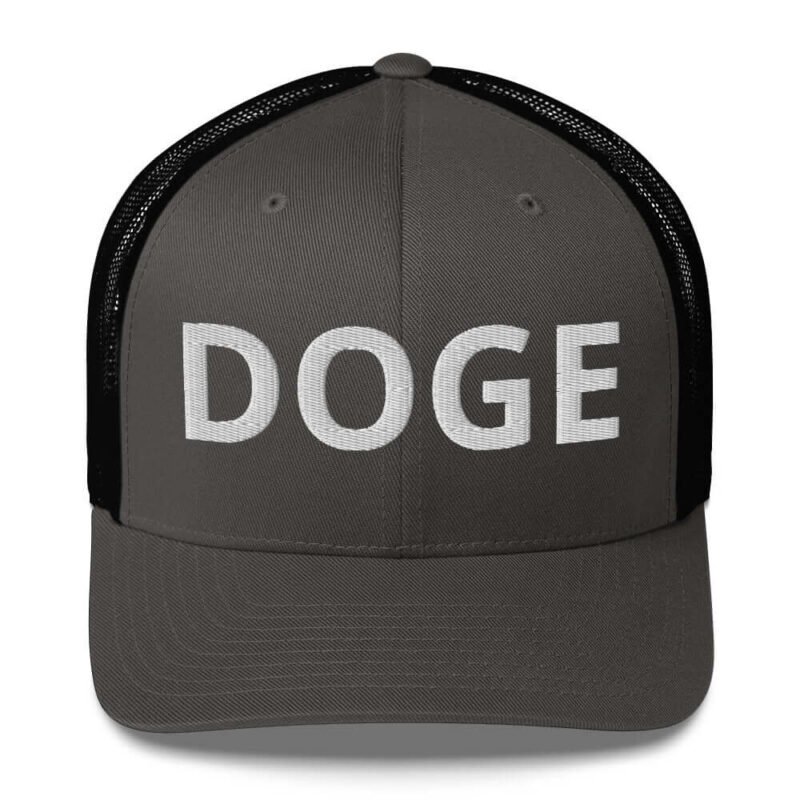 BOLD DOGE Premium Trucker Cap | Embroidered DOGE Hat | Adjustable Mesh Back Snapback