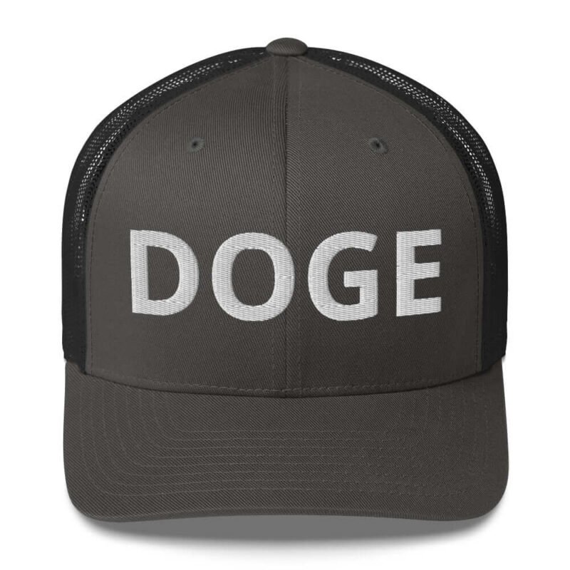 BOLD DOGE Premium Trucker Cap | Embroidered DOGE Hat | Adjustable Mesh Back Snapback