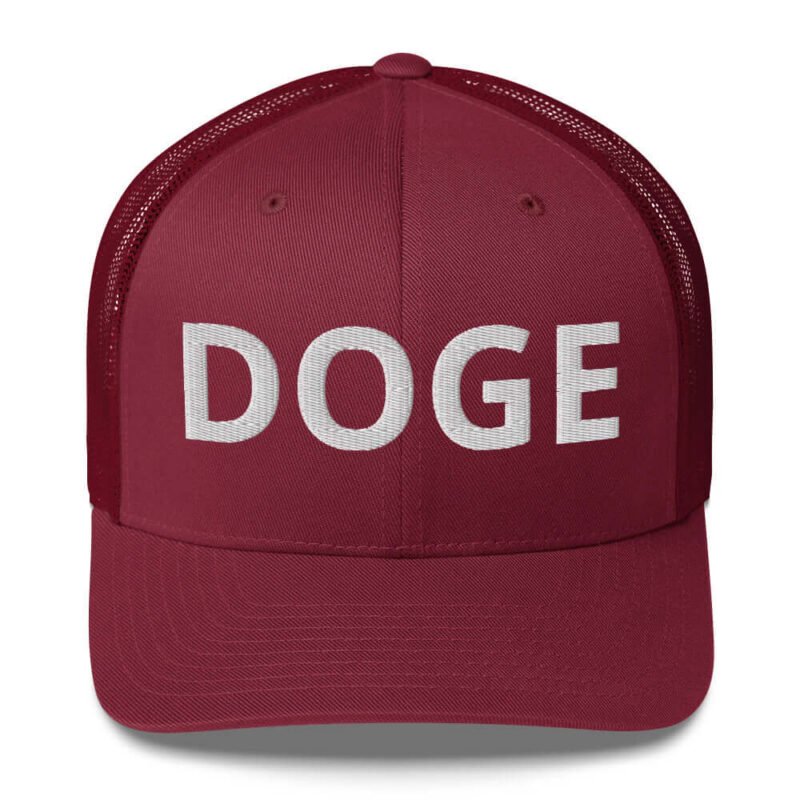 BOLD DOGE Premium Trucker Cap | Embroidered DOGE Hat | Adjustable Mesh Back Snapback