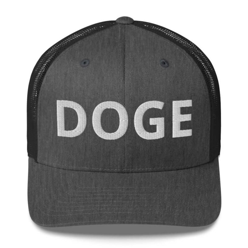 BOLD DOGE Premium Trucker Cap | Embroidered DOGE Hat | Adjustable Mesh Back Snapback