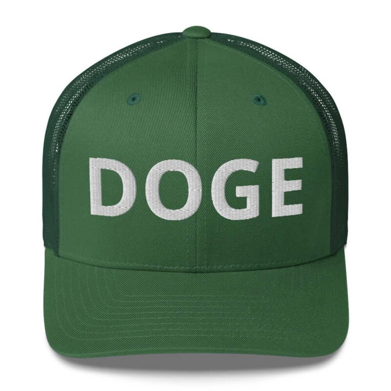 BOLD DOGE Premium Trucker Cap | Embroidered DOGE Hat | Adjustable Mesh Back Snapback
