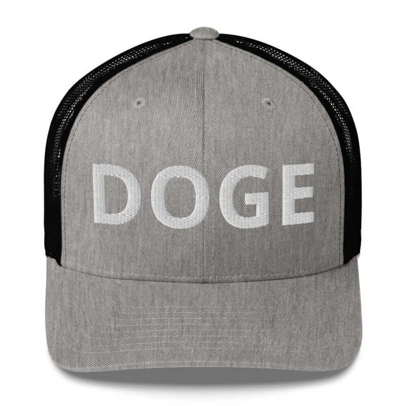 BOLD DOGE Premium Trucker Cap | Embroidered DOGE Hat | Adjustable Mesh Back Snapback