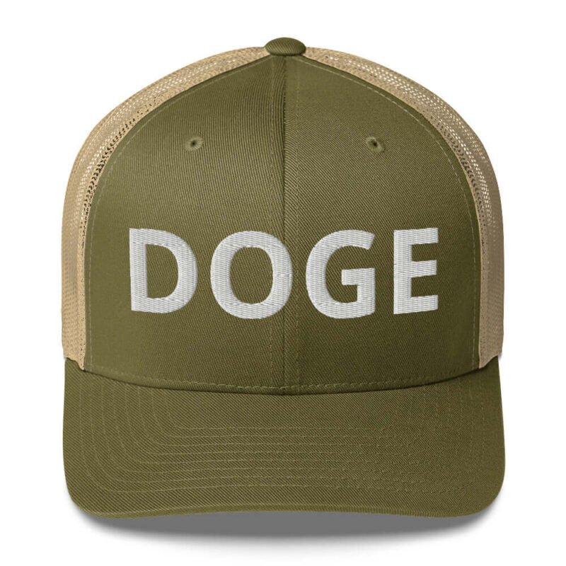 BOLD DOGE Premium Trucker Cap | Embroidered DOGE Hat | Adjustable Mesh Back Snapback