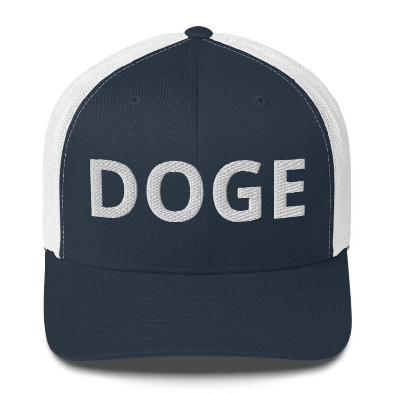 BOLD DOGE Premium Trucker Cap | Embroidered DOGE Hat | Adjustable Mesh Back Snapback