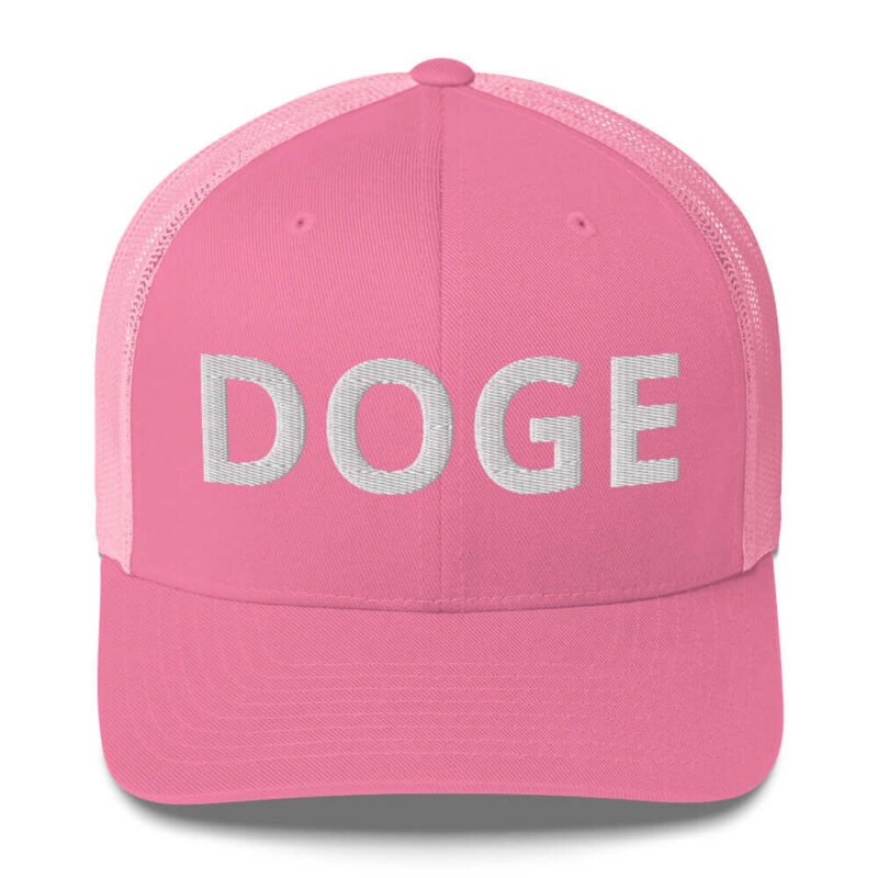 BOLD DOGE Premium Trucker Cap | Embroidered DOGE Hat | Adjustable Mesh Back Snapback