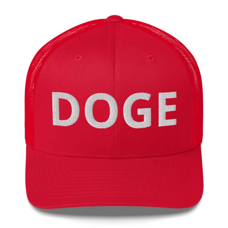 BOLD DOGE Premium Trucker Cap | Embroidered DOGE Hat | Adjustable Mesh Back Snapback