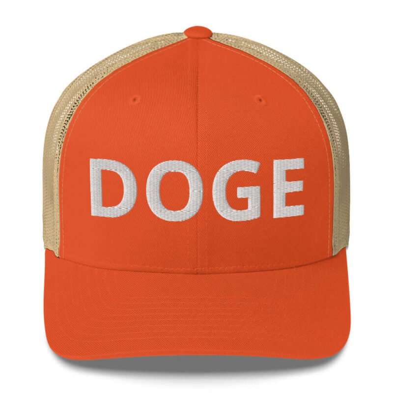BOLD DOGE Premium Trucker Cap | Embroidered DOGE Hat | Adjustable Mesh Back Snapback