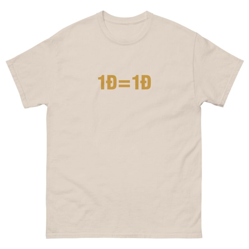 1 DOGE = 1 DOGE Dogecoin Unisex T-shirt - Classic Dogecoin, DOGE & D.O.G.E. Shirt | Premium Merch