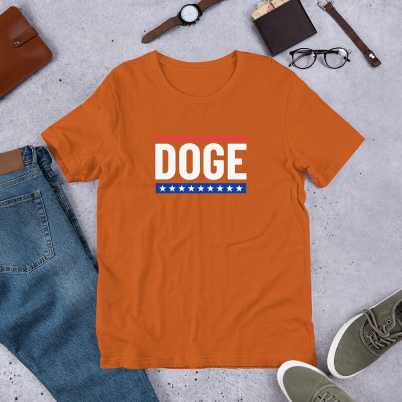 USA Stars and Stripes | DOGE Dogecoin D.O.G.E. Unisex t-shirt
