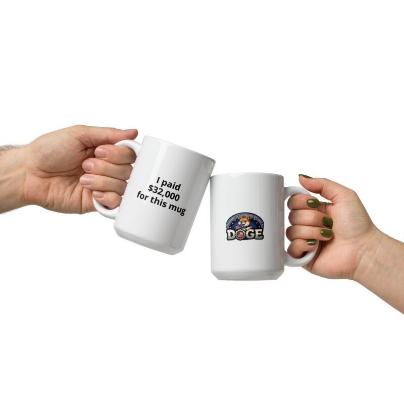 $32,000 Department of Government Efficiency coffee cup mug